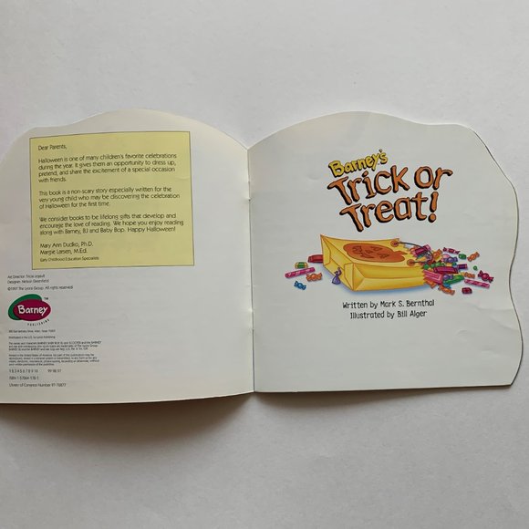 Vintage 1990s Barney Books: Just Imagine with Barney & Barney's Trick or Treat - Picture 11 of 16